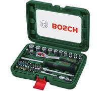 Bosch Juego de llaves de carraca de 1/4 pulgada - 37 piezas