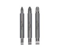 Bosch 2 607 001 747 - Juego de lámina doble, 3 piezas - S 1,2x6,5, S 0,6x4,5, S 0,8x5,5; PZ1, PZ2, PZ3; 60 mm (pack de 3)