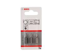 Bosch - Juego de puntas HEX1.5, longitud 25 mm, 3 piezas 2607001716
