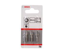 Bosch Professional 2 607 001 515 - Punta de atornillar extra dura - PH 3, 25 mm (pack de 3) Azul