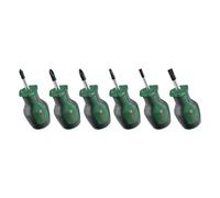 Bosch Juego destornilladores cortos 6 pza. (compactos, para espacios reducidos; PH/PZ/TX/SL; acero S2; alto par; codificación por color; punta magnética; mango suave antivibraciones ergonómico)