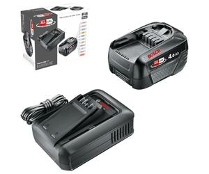 Bosch Kit básico de batería y cargador rápido Starter Set 18V (1 batería de litio de 4,0Ah; 1 cargador rápido; 18V POWER FOR ALL ALLIANCE)