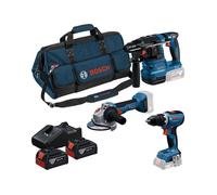 Bosch Kit 3 herramientas 0615A50094 18V inalámbrico 2 baterías 4Ah sistema sin polvo