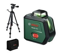Bosch Láser de Línea PLL360-15G (líneas láser verdes de 360°, IP54, batería Li-ion integrada con carga USB-C, incl. soporte TT120, bolsa y manual)
