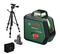Bosch Láser de Línea PLL360-15G (líneas láser verdes de 360°, protección IP54, batería Li-ion con carga USB-C, incl. TT120 y MM3, bolsa y manual)