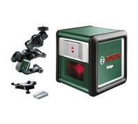 Bosch láser de líneas cruzadas Quigo MM 2 con abrazadera universal, alineación fácil y precisa