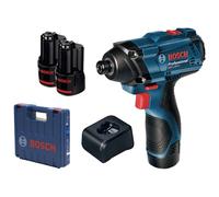 Bosch - Llave de impacto AKU 12V, 2x batería 2,0 Ah Li-Ion, cargador 06019F0001