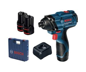 Bosch - Llave de impacto AKU 12V, 2x batería 2,0 Ah Li-Ion, cargador 06019F0001