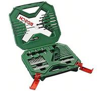 Bosch Maletín X-Line 60 unidades – accesorios para taladro atornillador (madera, piedra y metal)