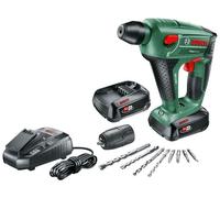 Bosch - Martillo perforador AKU 18V, 2x batería 2,5 Ah XR, cargador 0603952327