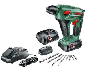 Bosch - Martillo perforador AKU 18V, 2x batería 2,5 Ah XR, cargador 0603952327