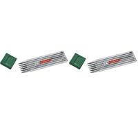 Bosch Minas grafito HB 6 piezas (accesorios lápiz marcador orificio profundidad; HB; 2,8 mm; estuche almacenamiento) (Paquete de 2)