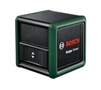 Bosch nivel láser de líneas cruzadas Quigo verde con pinza universal MM 2 (láser verde para mejor visibilidad, carcasa de plástico reciclado)