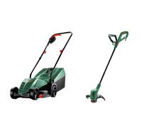 Bosch - Pack cortacésped EasyRotak 32-235 1200W 32cm + cortabordes EasyGrassCut 23 280W 23cm para jardín con cuchilla rotativa y bobina semiautomática Diy