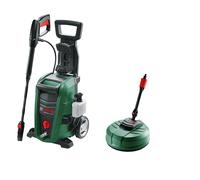 Bosch - Pack Hidrolimpiadora + Limpiador de Terrazas AquaSurf 250 - UniversalAquatak 135 - 1900W, 135 bar, 410 l/h, con Boquilla 3 en 1 y Lanza Diy 446 x 375 x 363 mm.