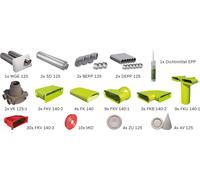 BOSCH Paquete de ventilación para viviendas BOPA VE111 Paquete de distribución de aire con conducto plano hasta 100 m2 - 7739621041