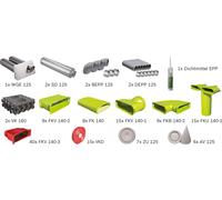 BOSCH Paquete de ventilación residencial BOPA VE114 Paquete de distribución de aire con conducto plano hasta 250 m2 - 7739621044