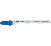 Bosch Pro Metal Curve T118EOF - Hoja de sierra de calar (para chapas de acero, chapa de acero, longitud de 83 mm, sierra de calar profesional)
