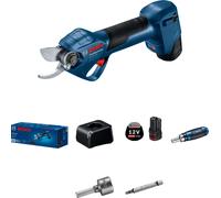 Bosch - Podadora AKU de 12 V, 2 baterías de 3,0 Ah, cargador 06019K1021