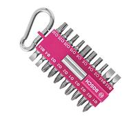 Bosch Profesional Set de puntas 21 piezas con soporte universal, mosquetón, rosa
