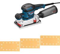 Bosch Professional Lijadora orbital GSS 280 AVE – 350 W, control de vibraciones, plato 226×114 mm