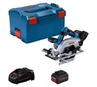 BOSCH Professional 06016C1102: Juego de sierra circular manual inalámbrica BOSCH Professional GKS 18V-57-2, 18,0 V, con 2 baterías