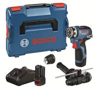 BOSCH Professional 06019H3009: Juego de taladro-atornillador inalámbrico BOSCH Professional GSR 12V-35 FC, 12,0 V, con 2 baterías