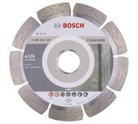 Bosch Professional 1 x Disco Tronzador de Diamante Standard for Concrete, para Hormigón, Hormigón Poroso, Ø 125 x 22.23 x 1.6 x 10 mm, Accessorios para Amoladoras