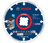 Bosch Professional 1 x Discos de corte de diamante Expert Diamond Metal Wheel X-LOCK, para Hierro fundido, 115 mm, Accesorios Amoladora pequeña