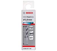 Bosch Professional 10 brocas helicoidales HSS PointTeQ, para metal, 2.9 x 33 x 61 mm, accesorio de taladro