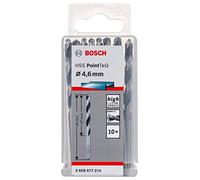 Bosch Professional Brocas helicoidales HSS PointTeQ para metal, 4,6 x 47 x 80 mm, 10 piezas
