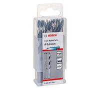 Bosch Professional 10 brocas helicoidales HSS PointTeQ, para metal, 5.6 x 57 x 93 mm, accesorio de taladro