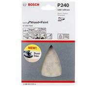 Bosch Professional 10 hojas de lija triangulares Bosch Professional M480 Best for Wood and Paint (madera y pintura, grano G150, accesorios para lijadora delta)