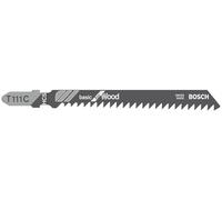 Bosch Professional 100 x Hojas de sierra de calar T 111 C (para Madera blanda, corte recto, accesorios Sierra de calar)