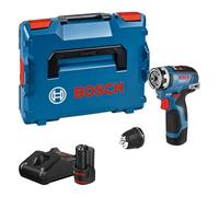 Bosch Professional 12V System atornillador a batería GSR 12V-35 FC - FlexiClick System (incl. 2 baterías GBA 3.0Ah, cargador rápido GAL 12V-40, adaptador portabrocas GFA 12-B, L-BOXX)