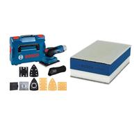 Bosch Professional 12V System GSS 12V-13, Lijadora orbital a batería (3 platos, bolsa para polvo, en L-BOXX) + 1x Expert Taco de Doble Densidad, para Madera, 80 x 133 mm, incl. Malla Abrasiva