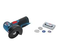 Bosch Professional 12V System GWS 12V-76 - Miniamoladora angular a batería (Brushless, Ø 76 mm, 19500 rpm, 3 discos, sin batería, en caja) + Juego de discos de 9 piezas de 76 mm (para GWS-12V, Ø76 mm)