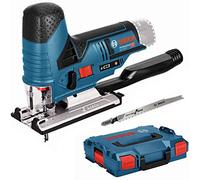 Bosch Professional 12V System sierra de calar a batería GST 12V-70 (prof. de corte en madera: 70 mm, incl. 2 hojas de sierra, zapata deslizam., protección antiastillado, L-BOXX, sin batería/cargador)