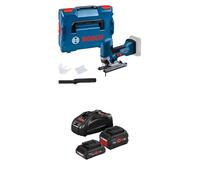 Bosch Professional 18V GST 18V-125 S (Brushless, 3500 cpm, profundidad de corte 125 mm, adaptador de aspiración) + Set baterías de litio + cargador (ProCORE18V 5.5 Ah + 4.0 Ah + GAL 1880 CV)