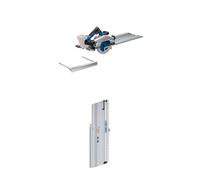 Bosch Professional 18V sierra circular a batería GKS 18V-57-2 GX, in uía paralela, FSN 440, sin batería/cargador + carril guía de corte transversal FSN 440 X (cortes angulares -60°/ +60°, 440 mm)