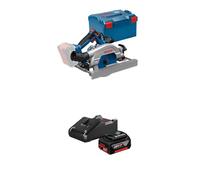 Bosch Professional 18V System a batería GKS 18V-57-2 GX, incl L-BOXX, sin batería/cargador + GAL 18V-40 + GBA 18V Starterset Cargador + batería de litio, 1 batería x 4.0 Ah, 18 V