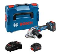 Bosch Professional 18V System amoladora angular BITURBO GWS 18V-15 SC (incl. 2 bat. ProCORE18V 5.5Ah, GAL 1880 CV Professional, brida, cubierta protectora, empuñ. aux., tuerca sujeción, L-BOXX)