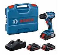 Bosch Professional 18v System Atornillador A Batería Gsr 18v-45 (brushless, Velocidad 1900 Min-¹, Incl. 3 Baterías Procore De 4,0 Ah, Cargador Gal 18v-40, En L-case)