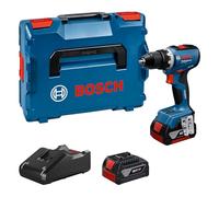 Bosch Professional 18V System atornillador a batería GSR 18V-65 (motor Brushless sin escobillas, longitud del cabezal 166, incl. 2 baterías GBA 18V 5.0Ah, cargador GAL 18V-40, L-BOXX)