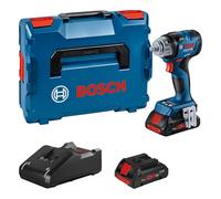 Bosch Professional 18V System atornillador de impacto a batería GDS 18V-320 C (par apriete 320 Nm y par arranque 540 Nm, 2 baterías ProCORE de 4,0 Ah, cargador, módulo Bluetooth GCY 42, en L-BOXX)
