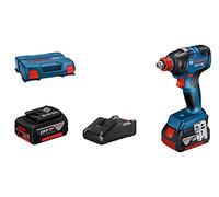 Bosch Professional 18V System atornillador de impacto a batería GDX 18V-200 (par máx. 200 Nm, incl. 2 baterías GBA 18V 4.0Ah, cargador rápido GAL 18V-40, L-Case)