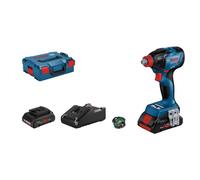 Bosch Professional 18V System atornillador de impacto a batería GDX 18V-210 C (par de apriete máx. 210 Nm, incl. 1 módulo Bluetooth, 2 baterías ProCORE18V 4.0Ah, cargador rápido GAL 18V-40, L-BOXX)