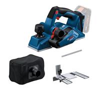 Bosch Professional 18V System cepillo a batería GHO 18V-26 (motor sin escobillas, in olsa para polvo, tope paralelo, 1 cuchilla reversible Wood Razor, sin batería/cargador)