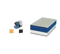 Bosch Professional 18V System GSS 18V-10, Lijadora orbital a batería (1 plato lijador, sin batería, en caja) + 1x Expert Taco de Doble Densidad, para Madera, 80 x 133 mm, incl. Malla Abrasiva