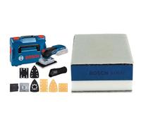 Bosch Professional 18V System GSS 18V-13, Lijadora orbital a batería (bolsa para polvo, 3 platos, en L-BOXX) + 1x Expert Taco de Doble Densidad, para Madera, 80 x 133 mm, incl. Malla Abrasiva